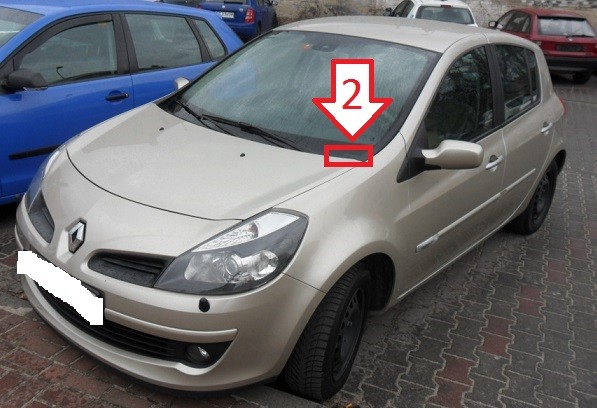 Renault Clio (20062012) Where is VIN