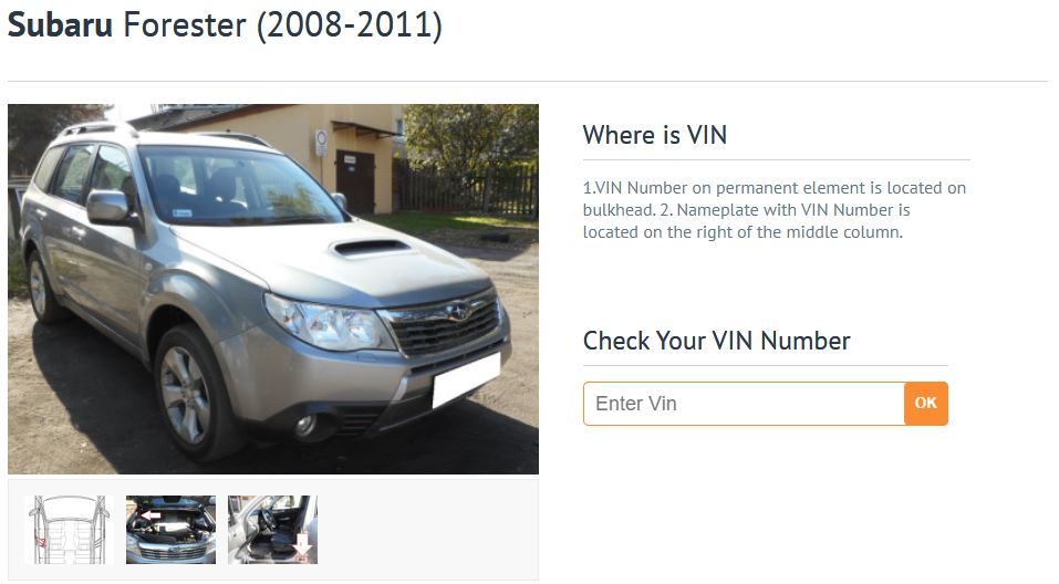 Subaru how to find, decode and check the VIN number