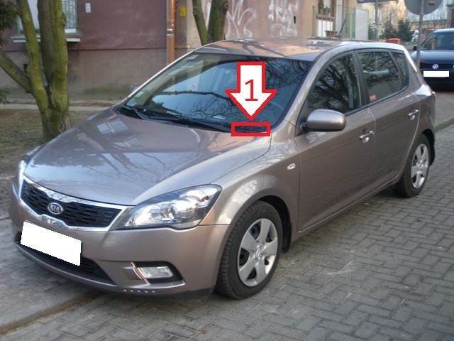 Kia ceed (20092012) Where is VIN Number Find Chassis