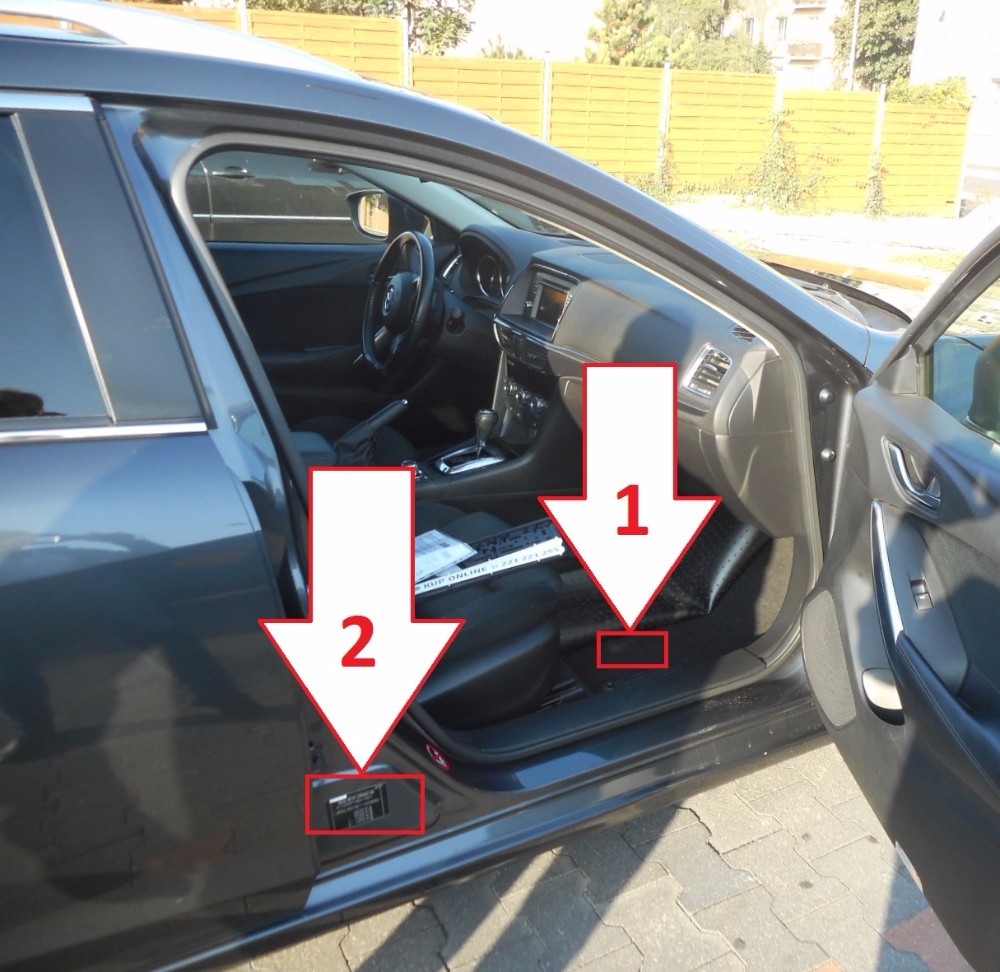 Mazda 6 (20122015) Where is VIN Number Find Chassis