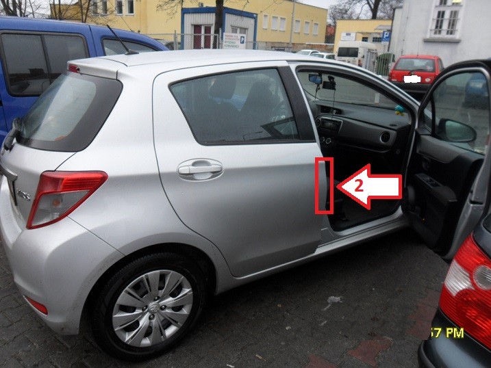 Toyota Yaris (20112013) Where is VIN Number Find