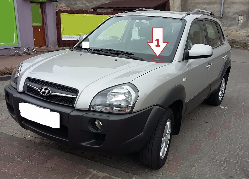 Hyundai Tucson (20062010) Where is VIN Number Find